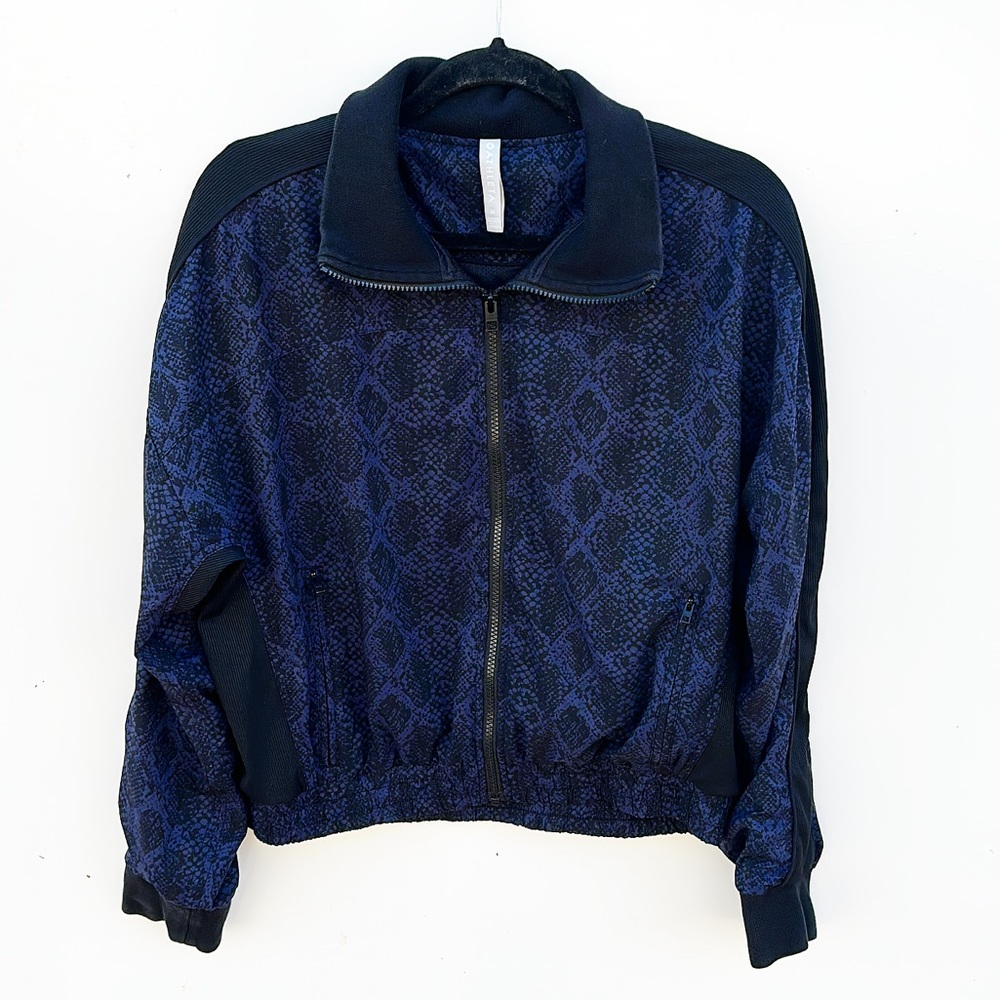 Athleta Brooklyn Snake Python Print Track Bomber … - image 2